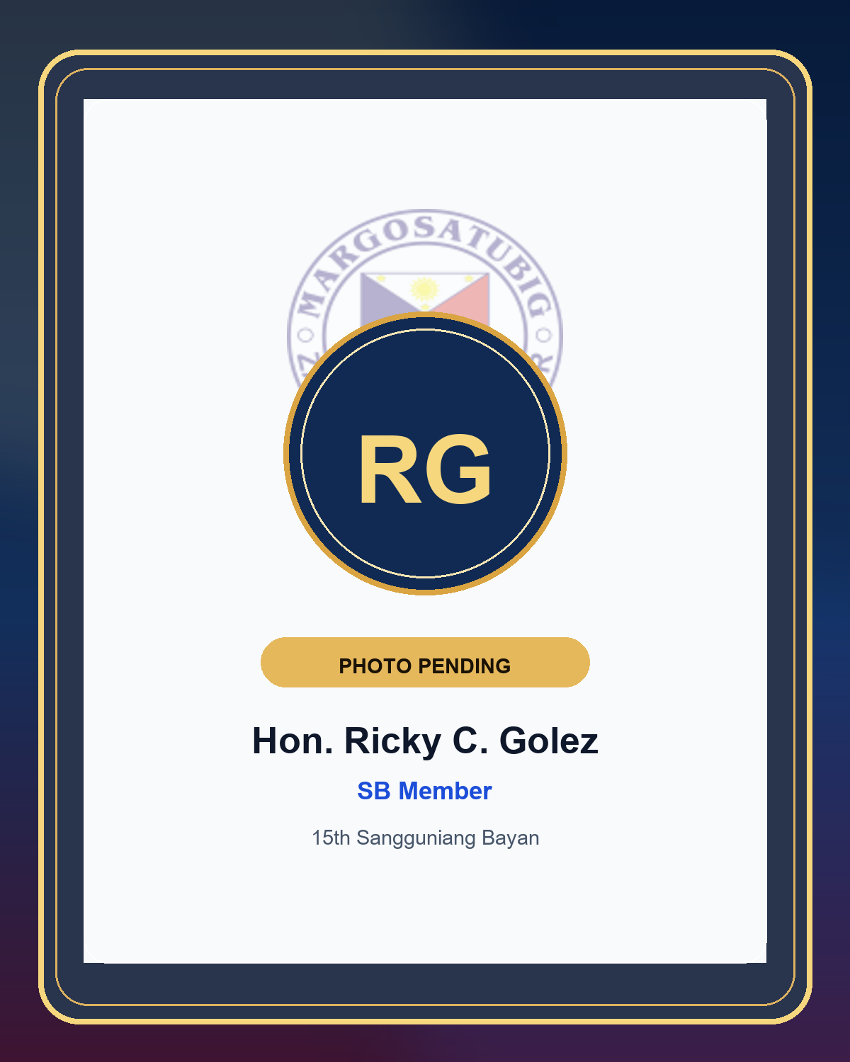 Hon. Ricky C. Golez - SB Member